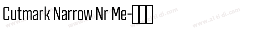 Cutmark Narrow Nr Me字体转换